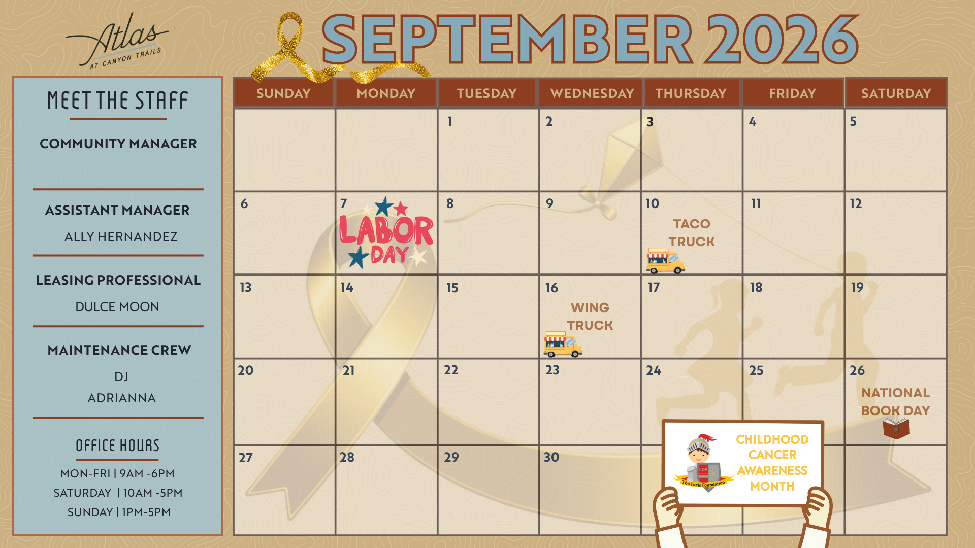 Atlas at Canyon Trails |September Event Calendar