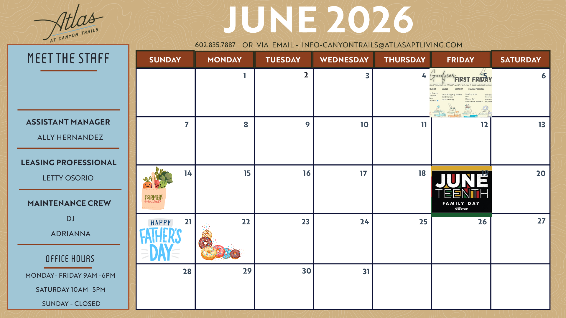 Atlas at Canyon Trails |June Event Calendar