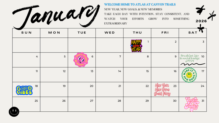 January Event Calendar